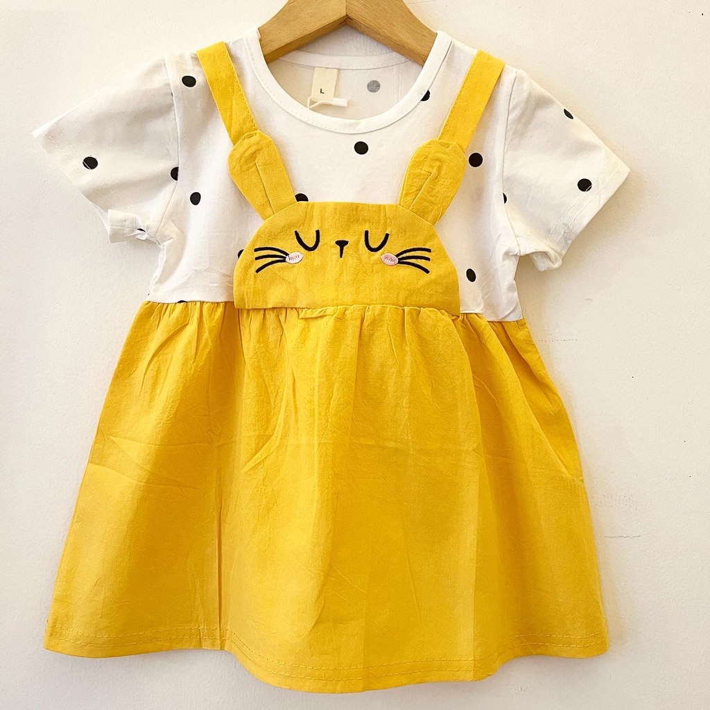 IMPORT DRESS STRAWBERRY / GOLDEN GOOSE / SLEEPING BEAUTY MIKADO POLKIA LUCKY CAT SIENNA Pakaian Baju Pergi Lucu Fashion Anak Bayi Perempuan Cewek Terlaris Impor