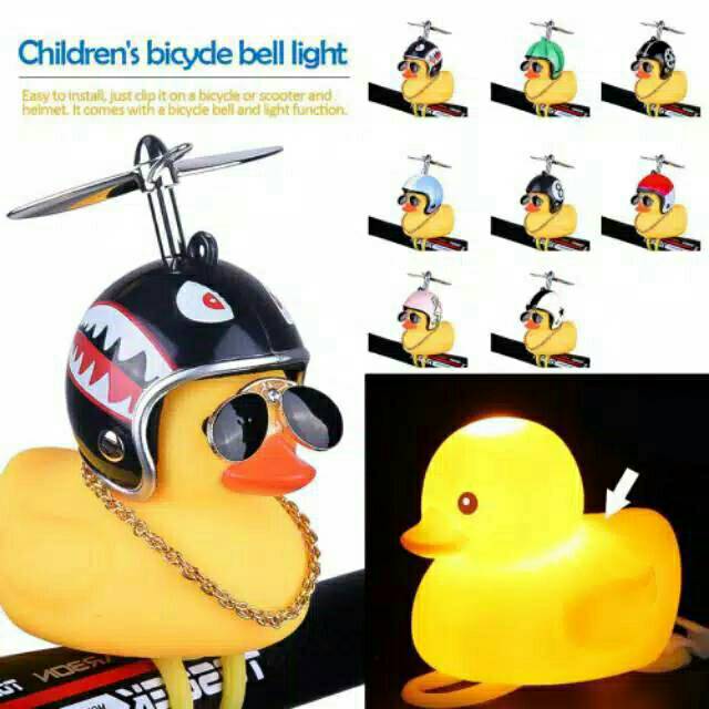 Bebek Pajangan Dengan Helm Berbaling Untuk Mobil Motor Dan Sepeda Dengan Lampu LED