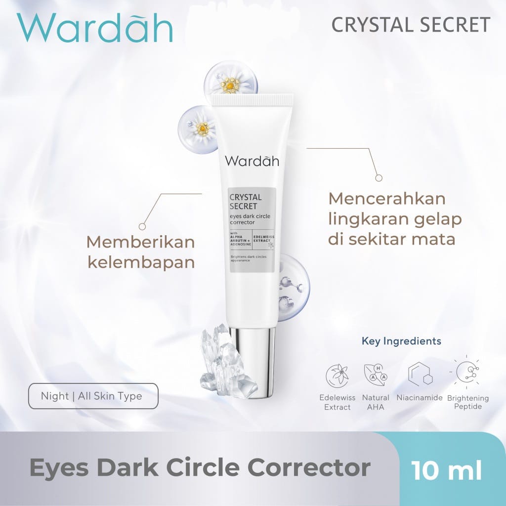 WARDAH Crystal Secret Eyes Dark Circle Corrector 10ml ( White Secret )