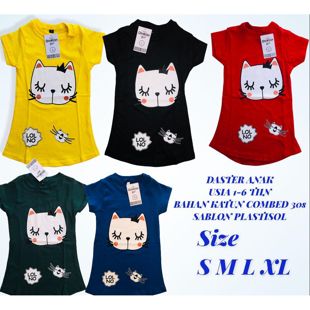 dress anak/DASTER ANAK model MOTIF HEWAN LUCU usia 1-6tahun terbaru 2021