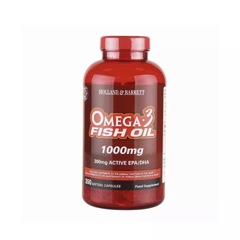Holland & Barrett Omega 3 Fish Oil 1000mg 350 Softgel caps