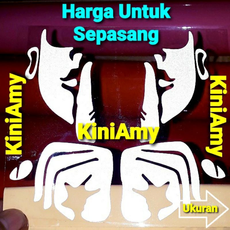 Cutting Sticker Sssttt Diam (Harga Untuk 1 Set/Kanan Kiri/Sepasang) Sticker Reflektif Ssttt Ssstt | 