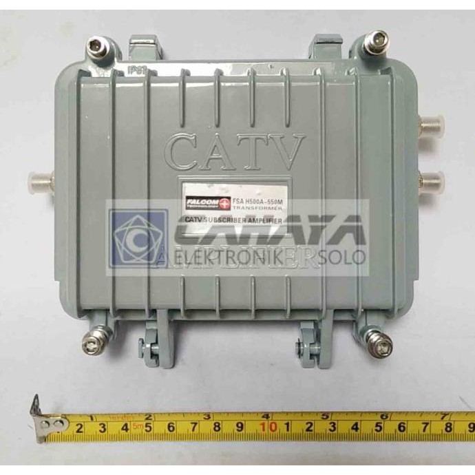 Falcom Booster FSA H500A Subscriber Amplifier Outdoor CATV 2 Output cahaya50 Murah