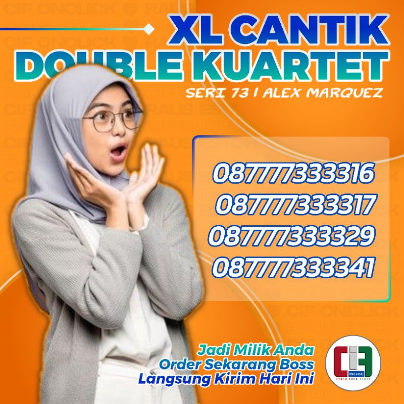 KARTU PERDANA XL 4G NOMOR CANTIK DOUBLE KUARTET 7777 3333