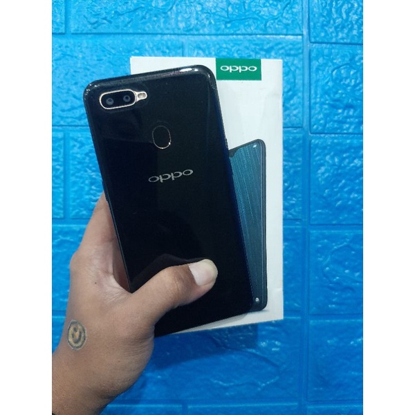 Oppo A5S Ram 3/32gb fulset warna hitam bekas pakai