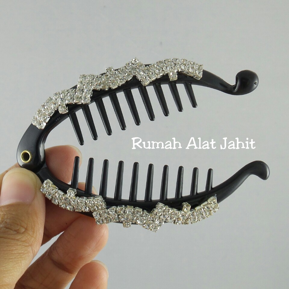 Jepit Rambut Ikan Permata Gelombang 8cm Model F