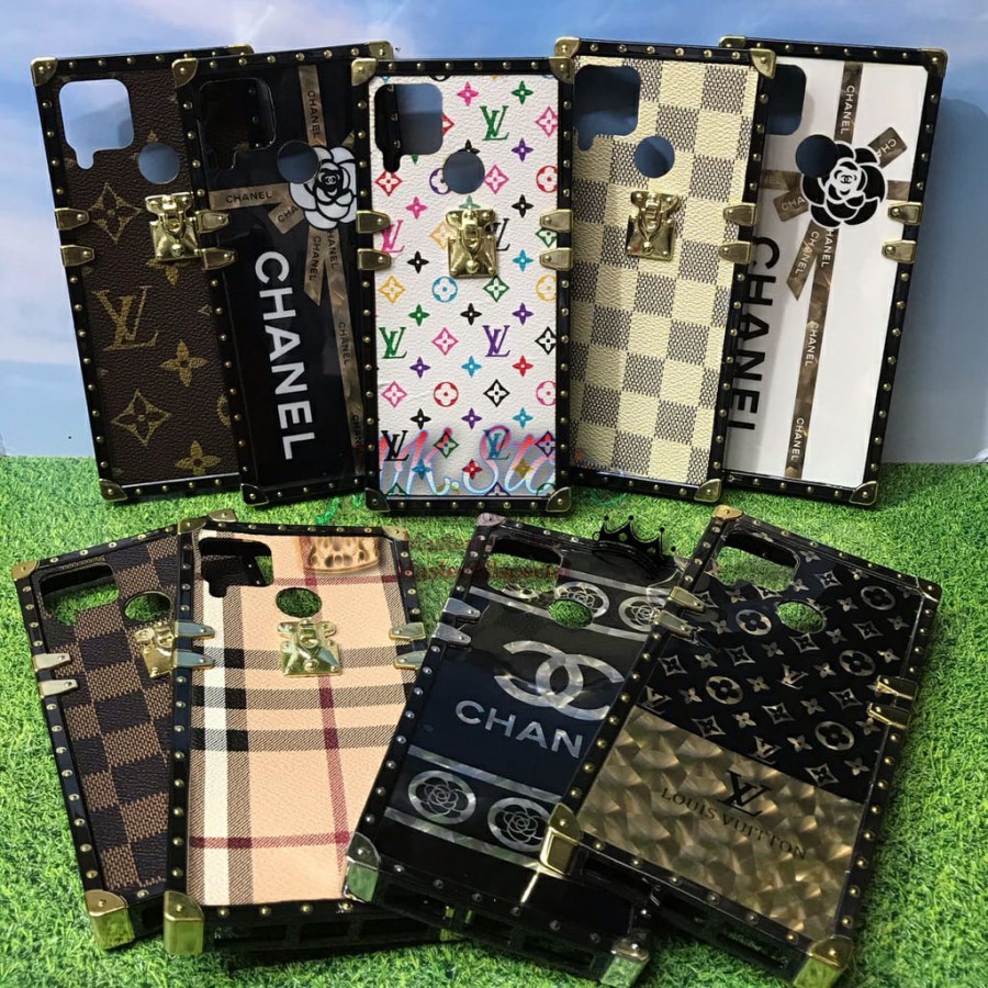 SP88-REALME C25 NEW CASE MOTIF CHANEL GUCCI BURBERRY LUXURY LOUIS VUITTON MIRROR BRANDED IMPORT CASI