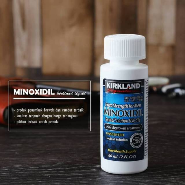 KIRKLAND MINOXIDIL TUTUP SPRAY ORIGINAL penumbuh brewok rambut jenggot kumis alis