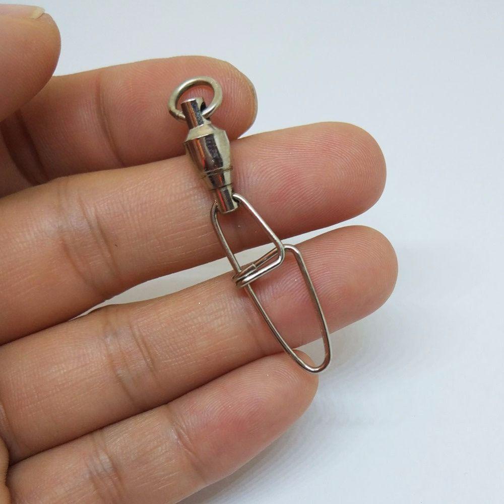 Chookyy Konektor Snap Pancing Dengan Pin Penjualan Panas Cincin Padat Stainless Steel Fishing Tackle Heavy Duty Ball