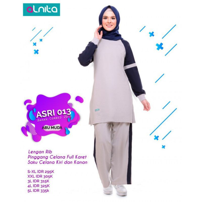 SETELAN OLAHRAGA NIBRAS SYAR'I TERMURAH ASRI 013S SIZE L