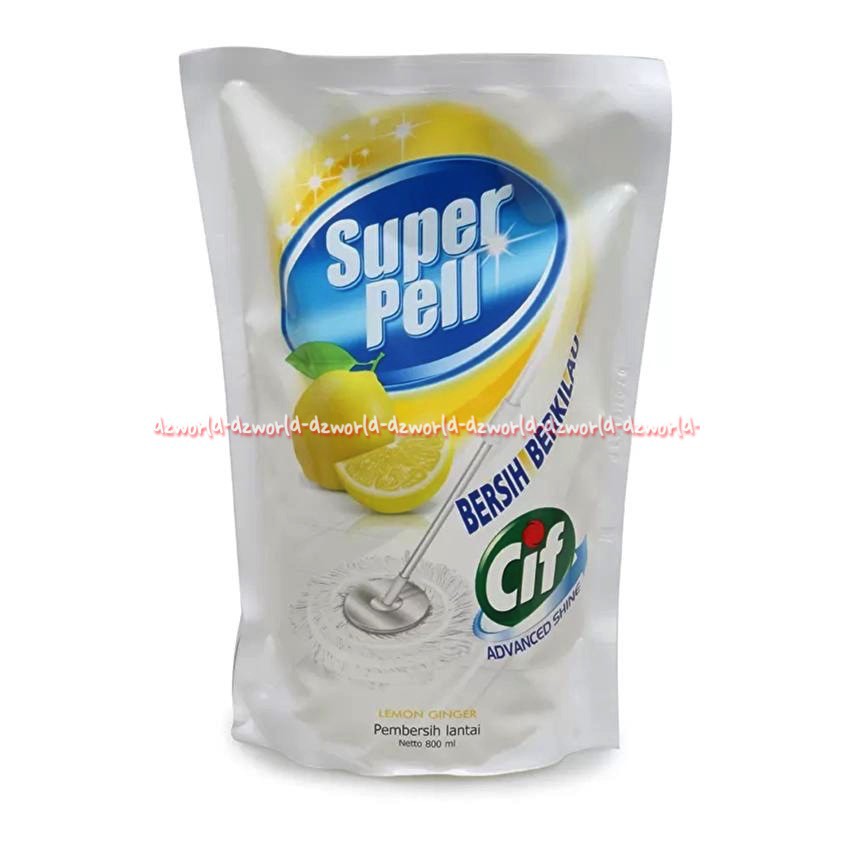 Super Pell Aroma Lemon 770ml Pembersih Lantai Refill Cairan Pembersih Lantai