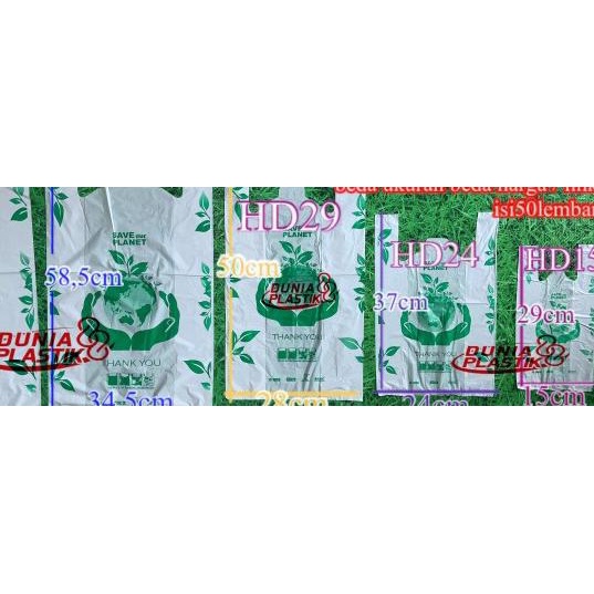 

50pcs HD40 RAMAH LINGKUNGAN kantong plastik oxium go green save planet