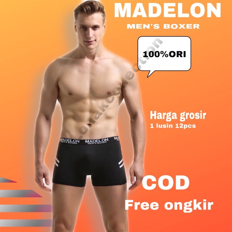 celana dalam boxer lusinan dalaman breaf pria l celana dalam boxer cotton bamboo impor premium Cd pr