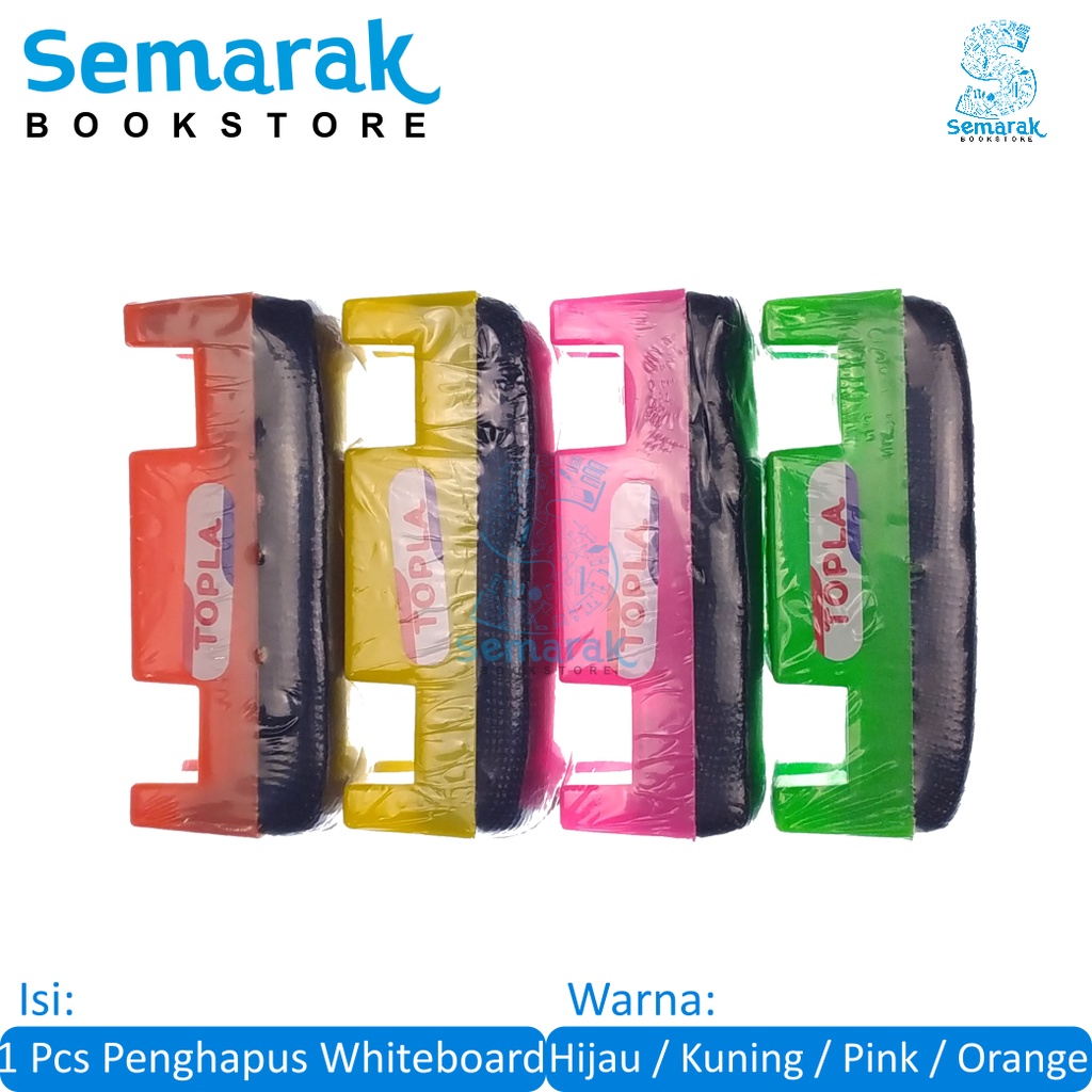 

Topla 309 Penghapus Papan Tulis - Hijau / Kuning / Pink / Orange