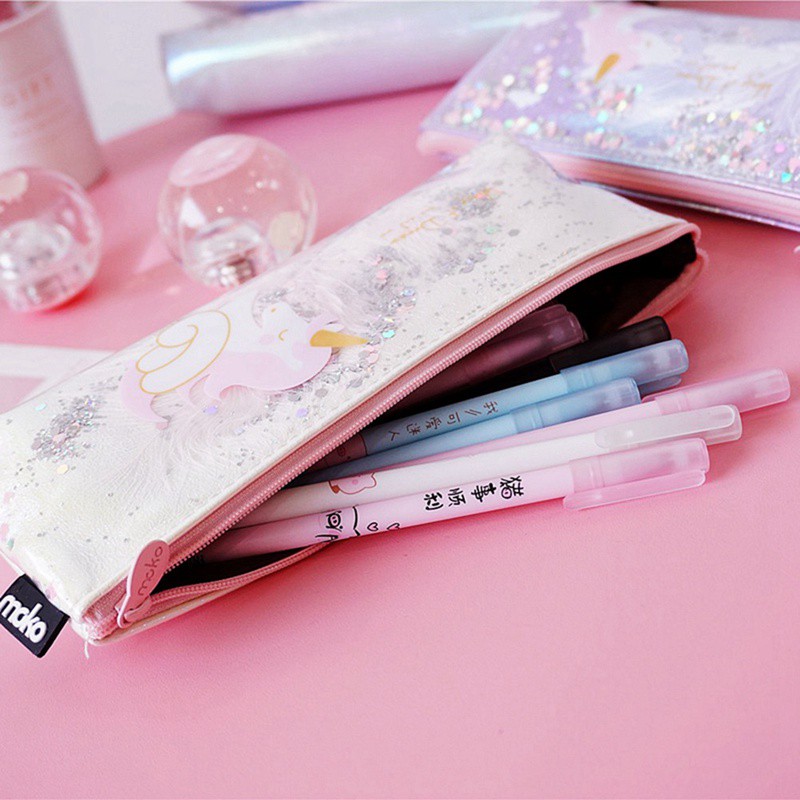 Tempat Pensil Kawaii Bentuk Unicorn untuk Hadiah