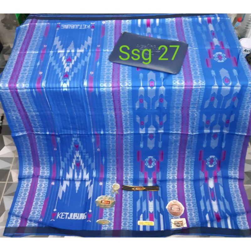 Sarung Ketjubung/Kecubung SSG Gold FULL SUTRA SARUNG KCUBUNG Motif ssg Songket Pria Dewasa