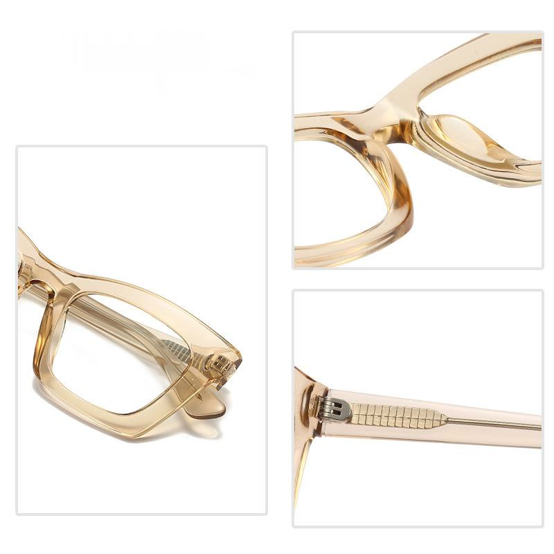 【YUZHU】COD Fashion Baru Warna Matching Cat Eye Glasses