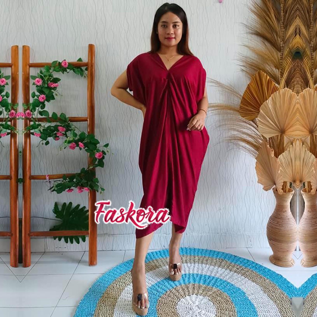 Dress Jumbo ld 140 Premium Muslim Terbaru 2021 Dress Kaftan Wanita Murah Kekinian Viola Polos