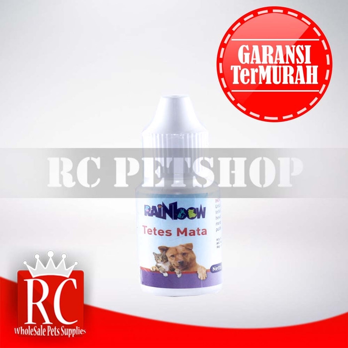 Obat Tetes mata Kucing Anjing kelinci Mata merah Radang Rainbow 8 Ml