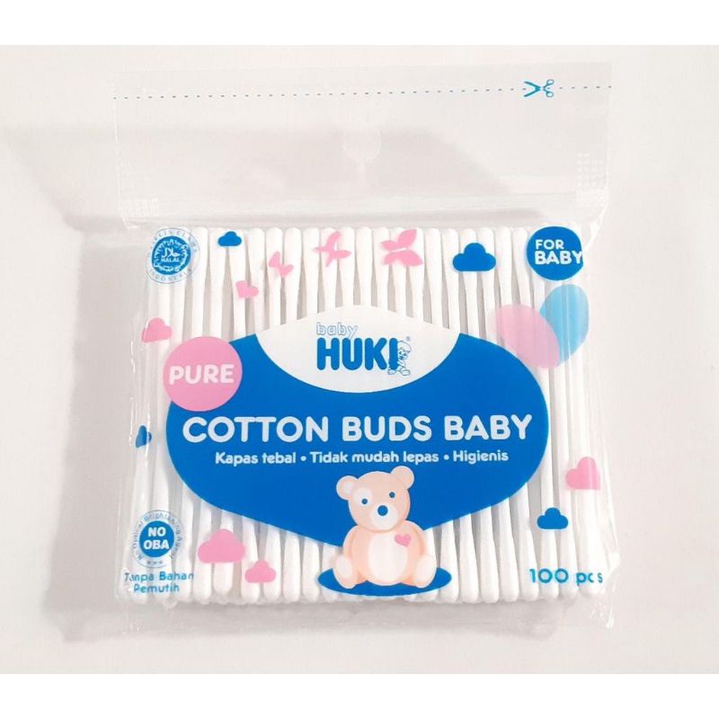 HUKI Cotton Bud Baby | cotton bud bayi | pembersih telinga bayi