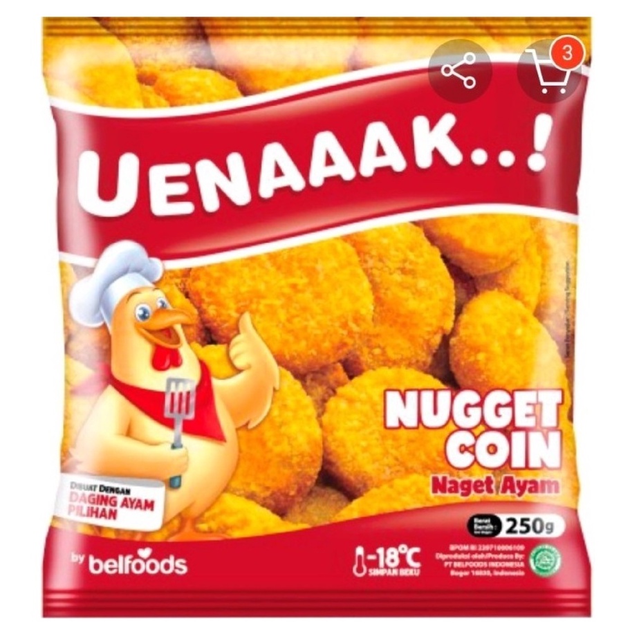 

BELFOODS UENAK SMALL NUGGET 250g