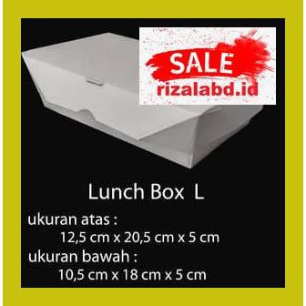 

E5Ewtere- Paper Box Lunch Ukuran L Besar - Paper Box Kertas - Take Away - Putih 79I8Yy89Y-