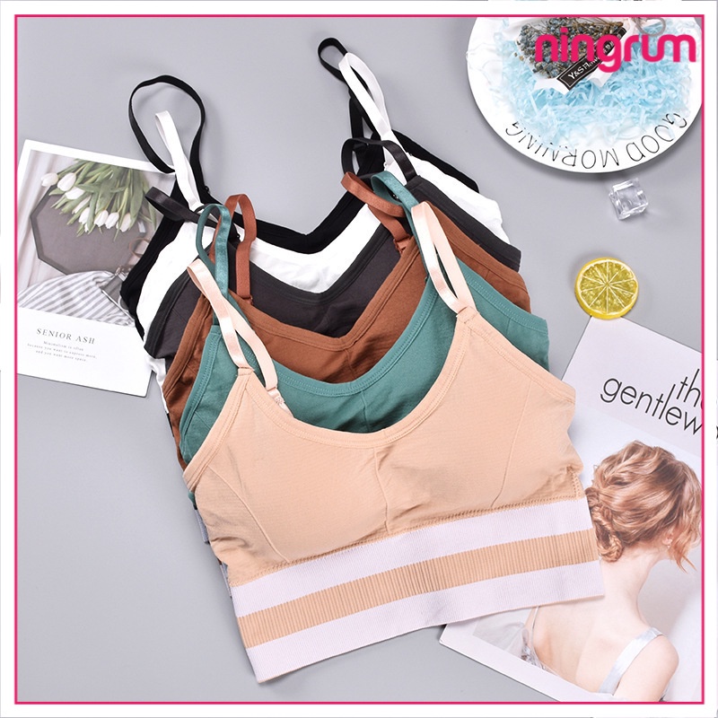 Ningrum Pakaian Dalam Bra Wanita BH Wanita Seksi bra sport wanita anti-sweat breathable yoga jogging - 2036