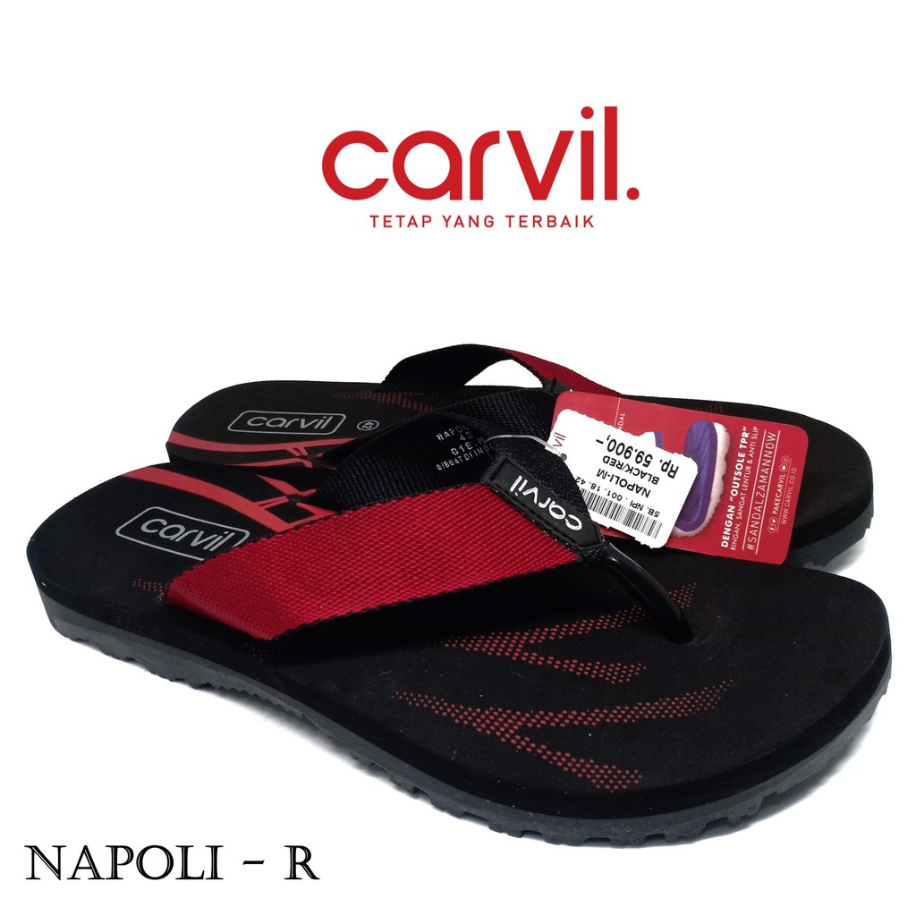  Sandal  Pria  Carvil  Ukuran  Besar 43 dan 44 Original Anti 