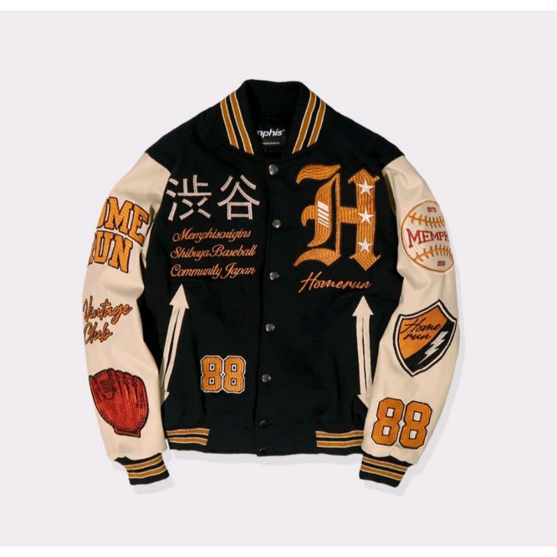 宅急便は割引特典対象！ HOMERUN x HORDEN VARSITY JACKET - スタジャン