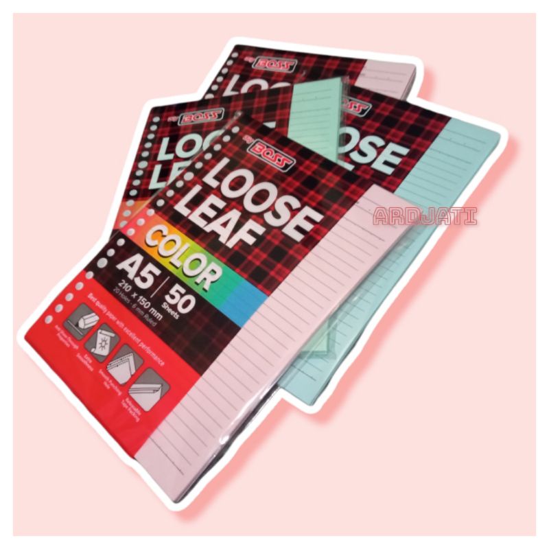 

A5 Loose Leaf Big Boss 50 lembar | Kertas isi binder