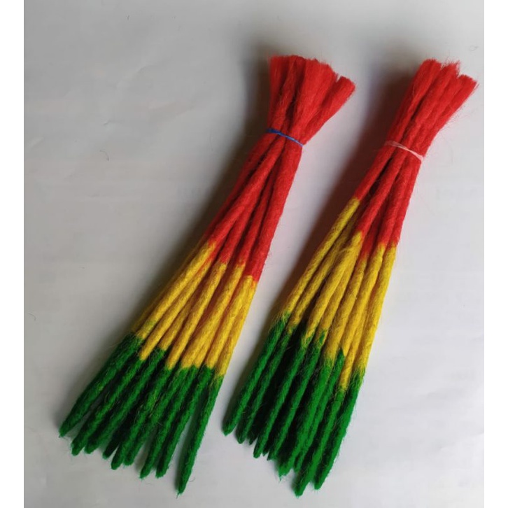 isi 12PCS Rambut Gimbal / Rambut rasta / rambut gimbal rasta / Rambut raggae / Rambut gimbal warna