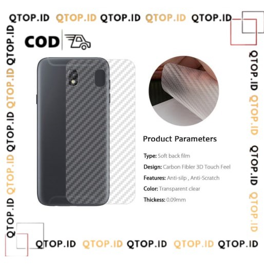 Skin Carbon SAMSUNG J2 prime, A51, M11, M31, A10, A20 Garskin Carbon Back Sticker Carbon [QTOP.ID]