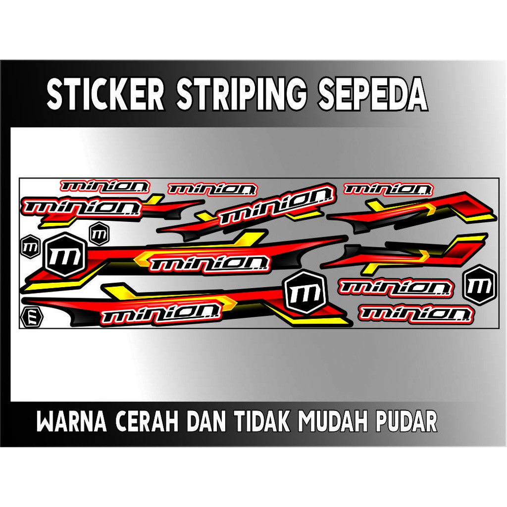 STICKER BIKE SEPEDA MINION STIKER VARIASI