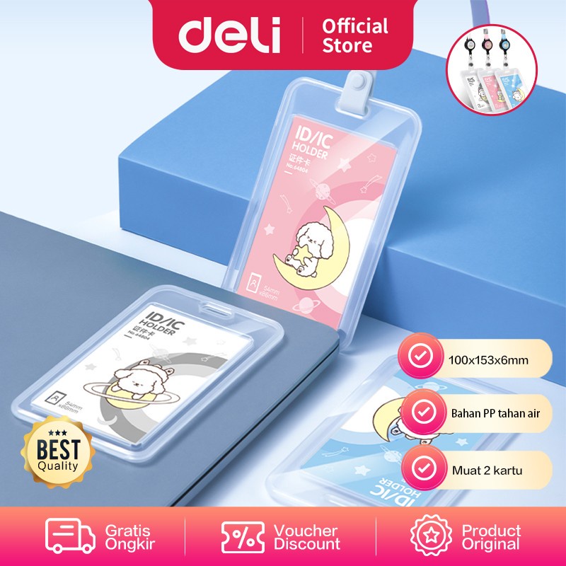 

Tali Name Tag Deli Gantungan Kartu Transparan (Putih) 64804