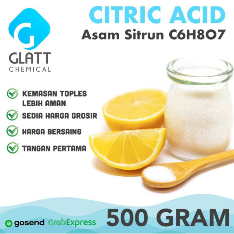 

500 Gram Citric Acid Monohydrate - Asam Sitrat - Asam Sitrun Food Grade