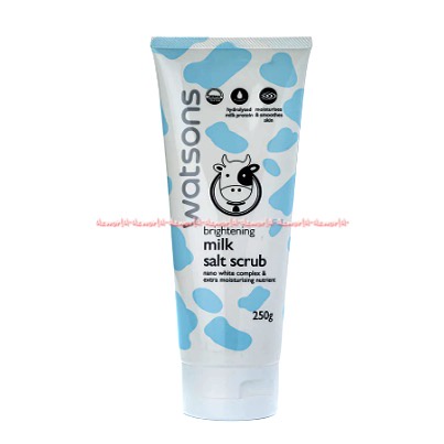 Watsons Brightening Milk Salt Scrub 250gr Sabun Pembersih Skrub Untuk Tubuh Badan Watson