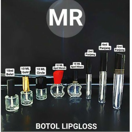 Botol Lipgloss kosong 2ml 4ml 5ml 10ml | Wadah isi ulang lipstik