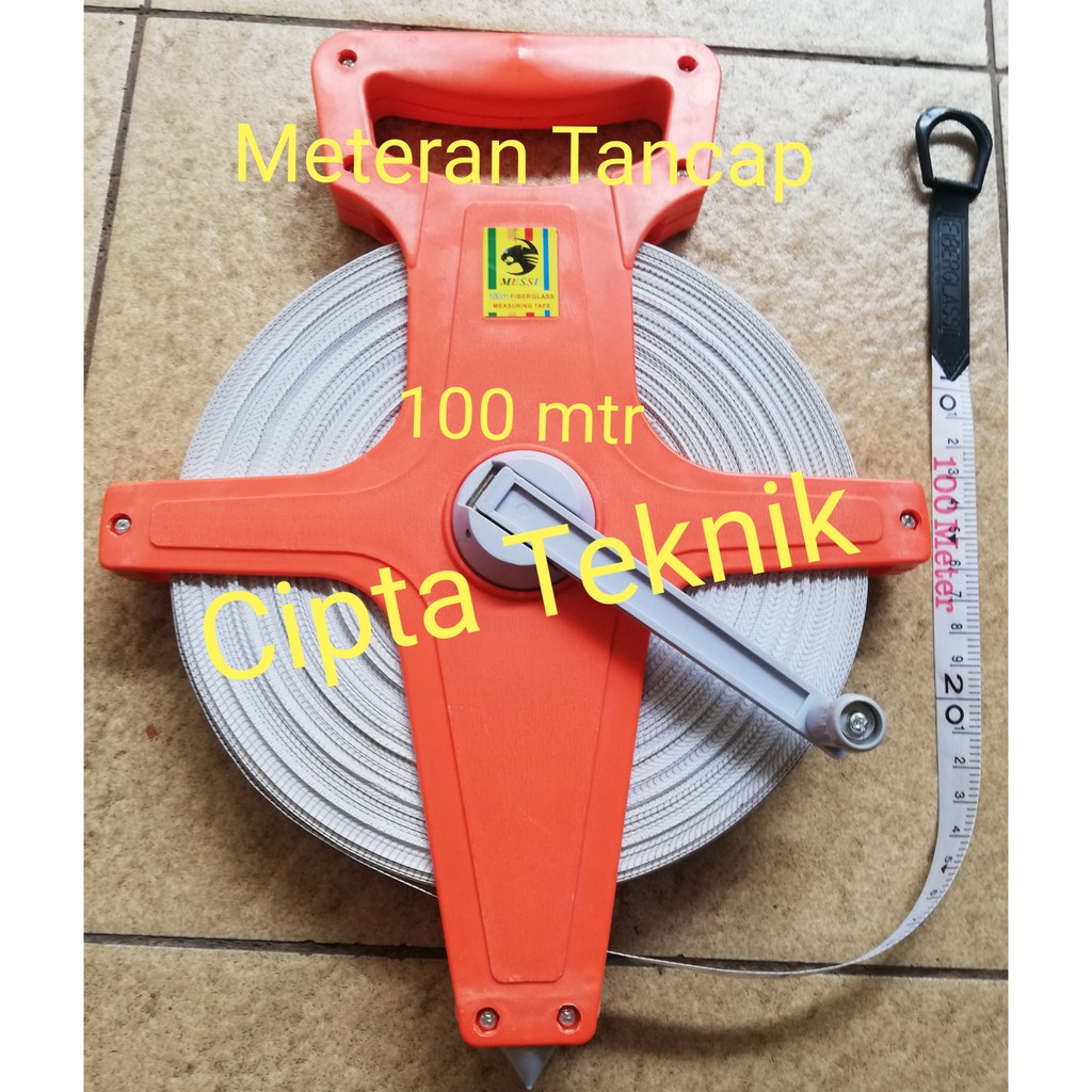 Meteran Tancap 100 Meter - Meteran roll 100meter