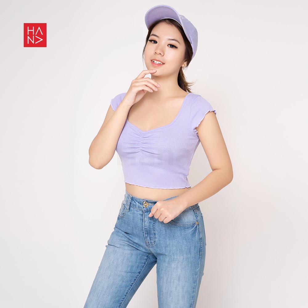 Hana Fashion - Rei Knit Crop Top Rajut Wanita - CT196