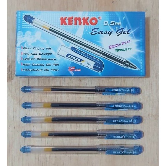 

[ LUSIN ] Pulpen Easy Gel Kenko 0.5 mm Biru