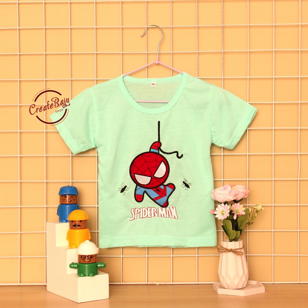 BAJU KAOS ANAK COWOK SPIDERMAN 1-4 TAHUN TERMURAH ATASAN ANAK COWOK