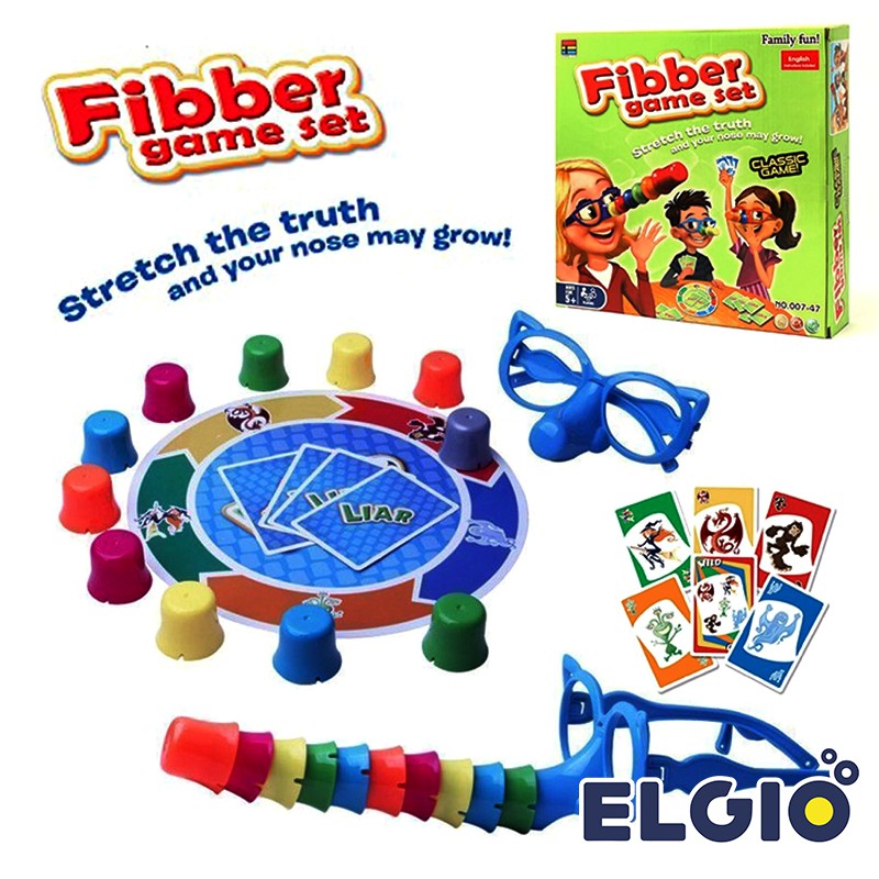 Fibber Board Game - Family Bluffing Game With Growing Noses