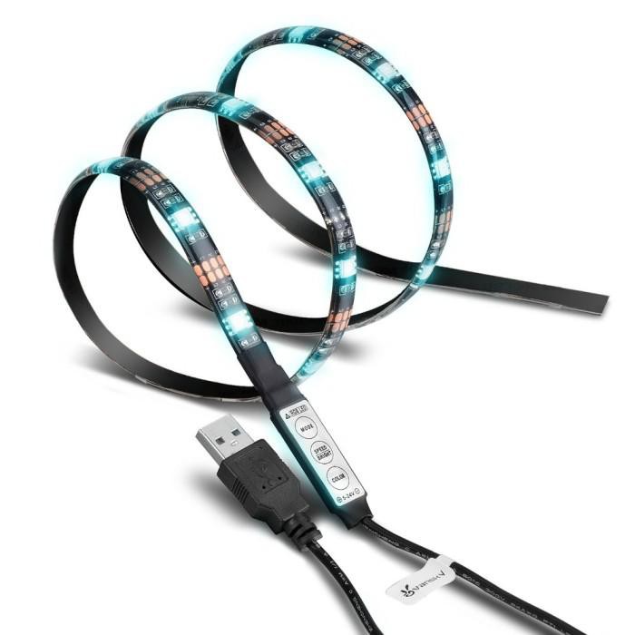 

PROMO - LED Strip RGB Waterproof 5050 90cm with Controller USB 5V - L5 - Black