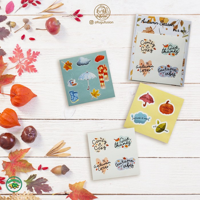 

Sticker / Stiker Deco Aesthetic Pack Autumn Season 001 Utk Laptop, Buku, Diary, Journal, dll