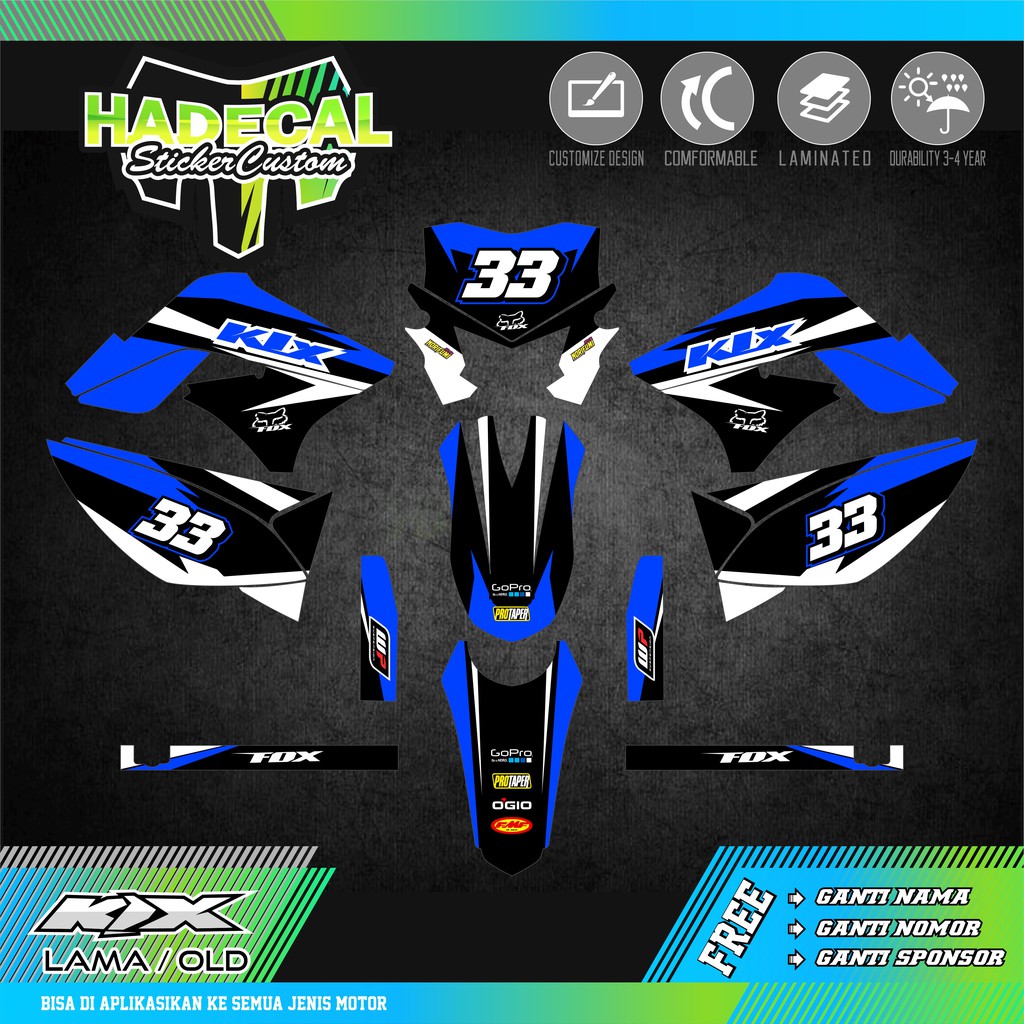 DECAL STICKER KLX 150 LAMA FOX