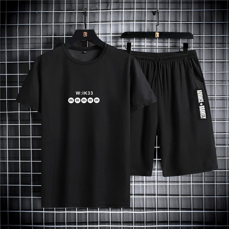 Set Pakaian Pria, Kaos+Celana Pendek bermotif WIK33