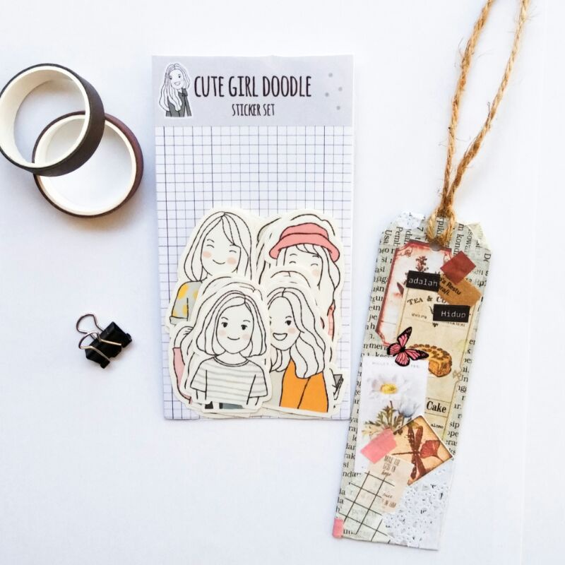 

[Jinjukuki] Cute Girls Doodle Sticker Set 24 Pack