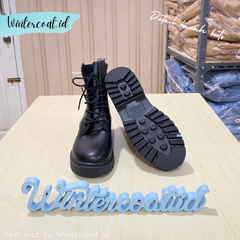 Boots wanita import fashion korea irene sepatu cewek boot autumn winter