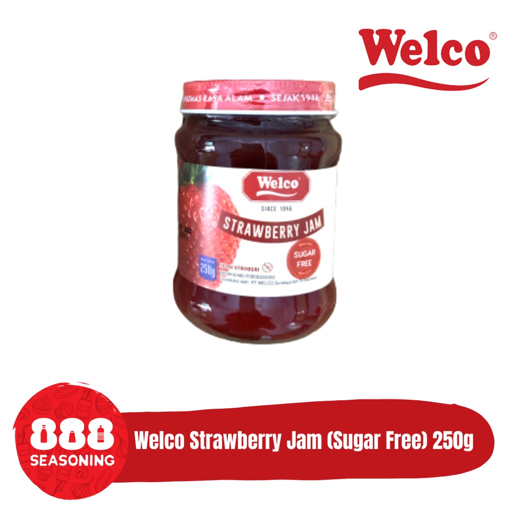 

WELCO STRAWBERRY JAM (Selai Stoberi) SUGAR FREE 250g