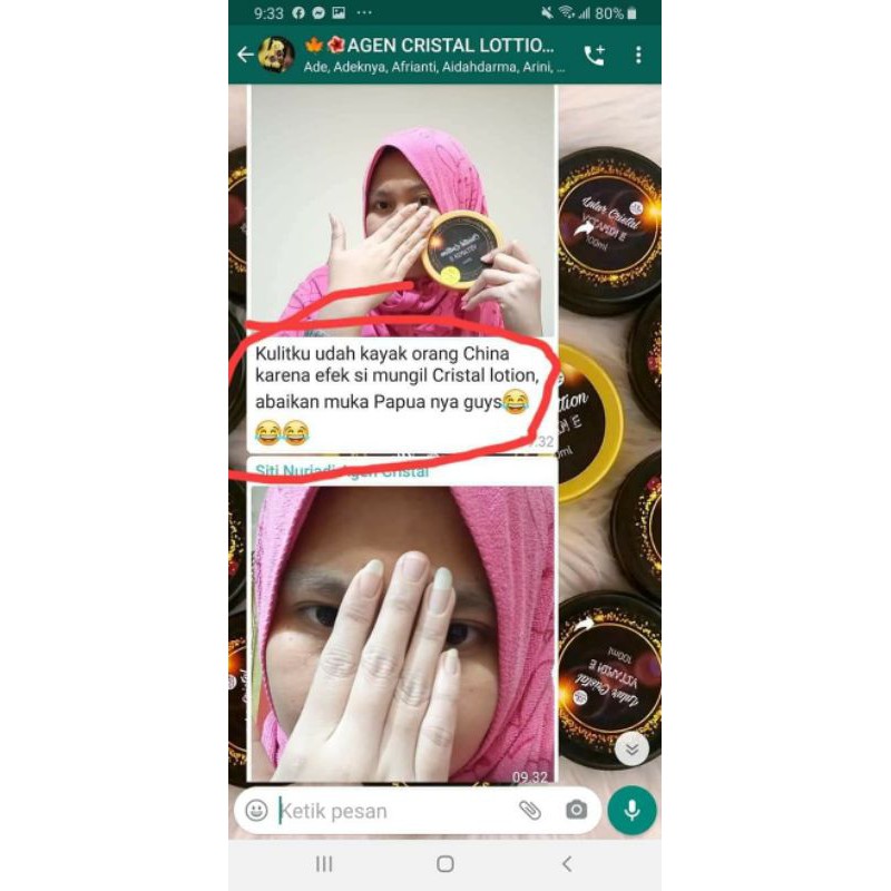 Cristal Lottion Hb pemutih cristal lotion